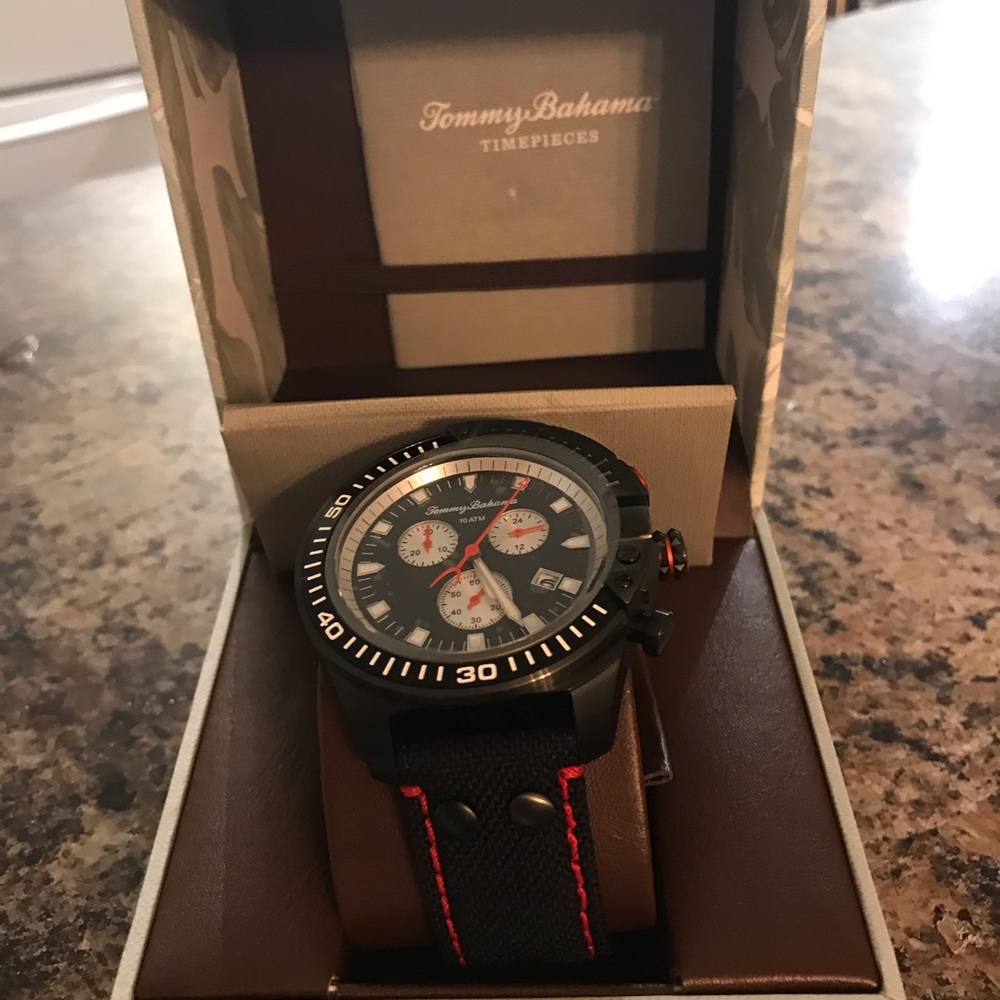 Tommy Bahama Men's Chronograph Watch - Black -